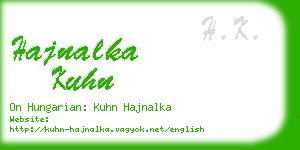 hajnalka kuhn business card